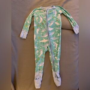 Little Sleepies shark bamboo pjs 6-12 months